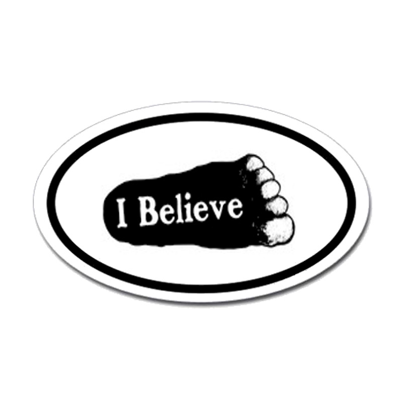 Bigfoot I Believe Oval Sticker