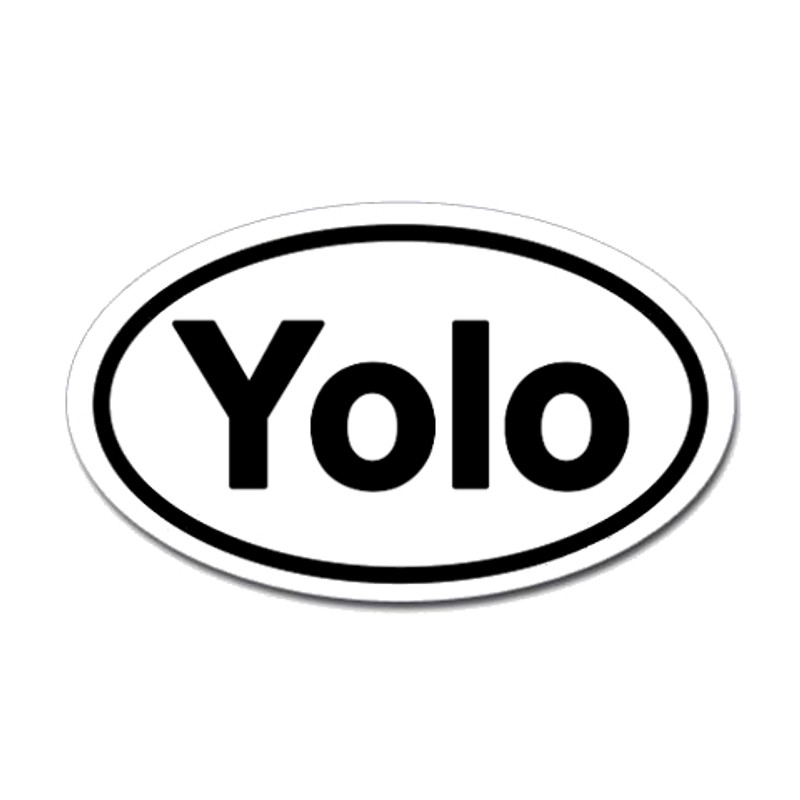 Yolo Oval Sticker
