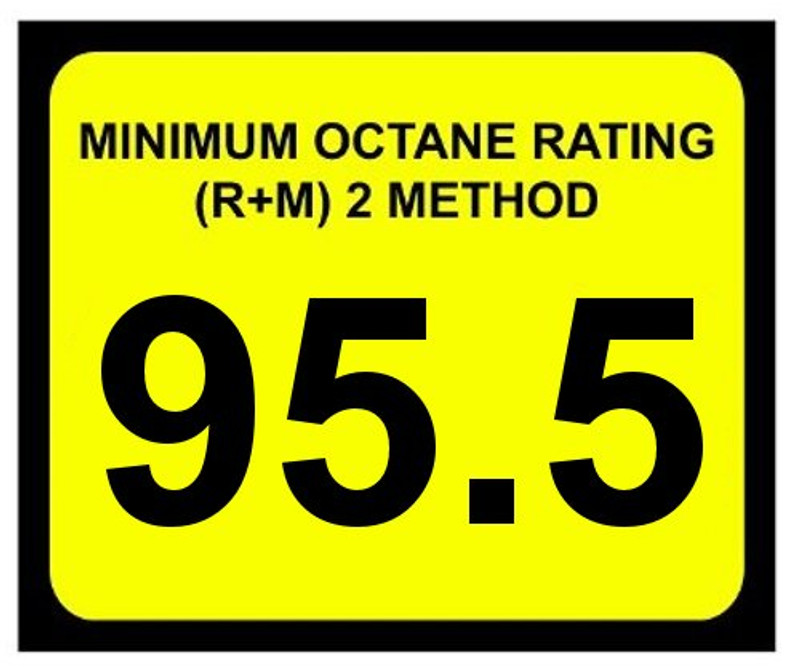Minimum Octane Rating 95.5