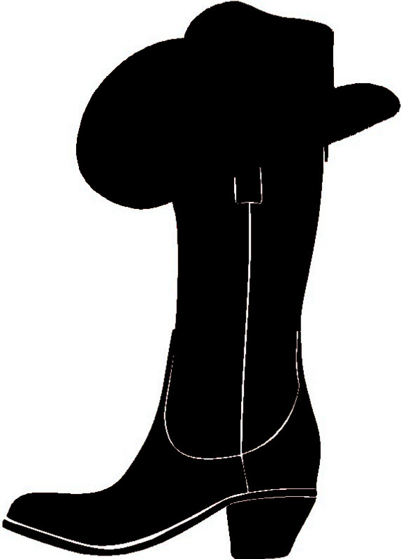 Boot With Cowboy Hat Decal