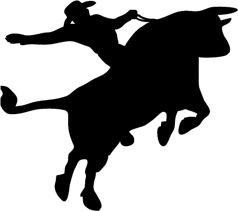 Cowboy Bull Rider Decal (Rodeo)