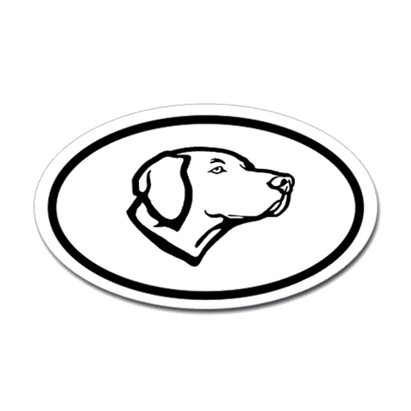 Dogs Oval Sticker