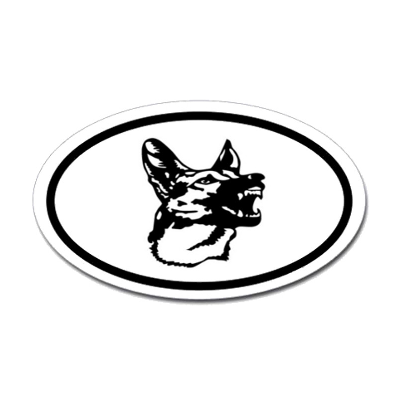 Dogs Oval Sticker