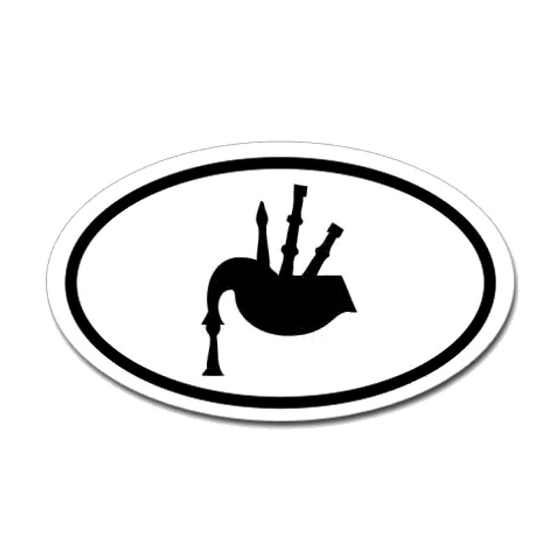 Music Oval Sticker