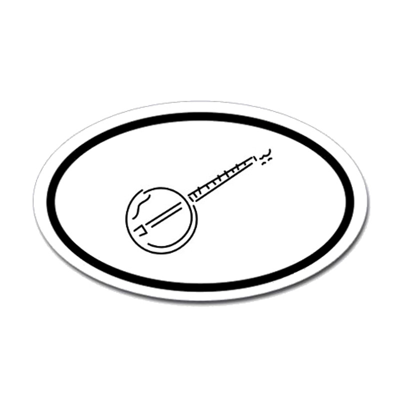 Music Oval Sticker