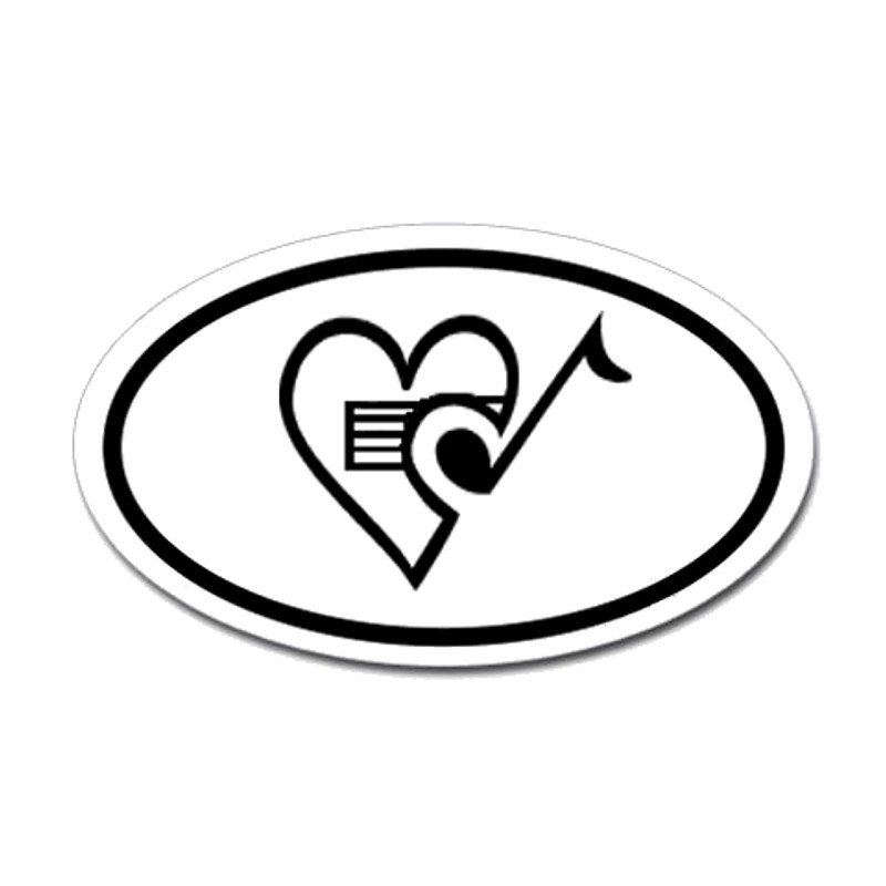 Music Oval Sticker