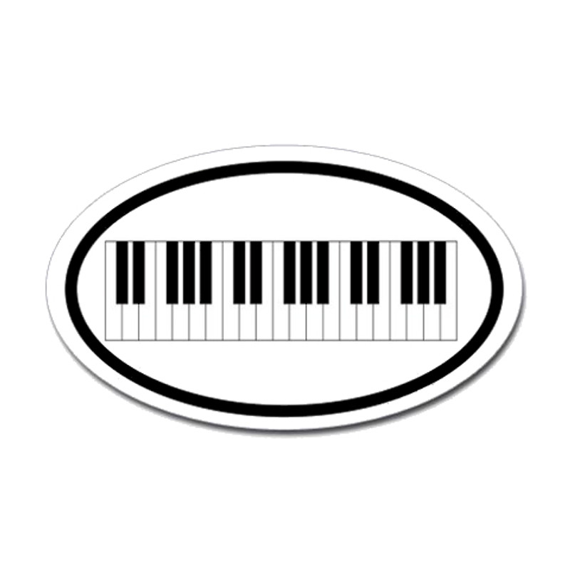 Music Oval Sticker