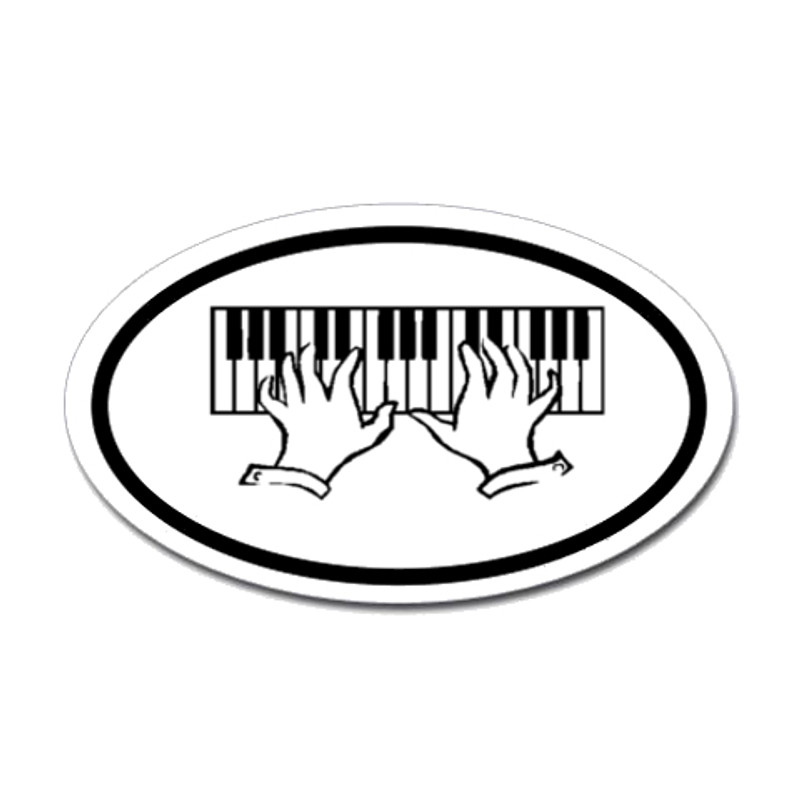 Music Oval Sticker