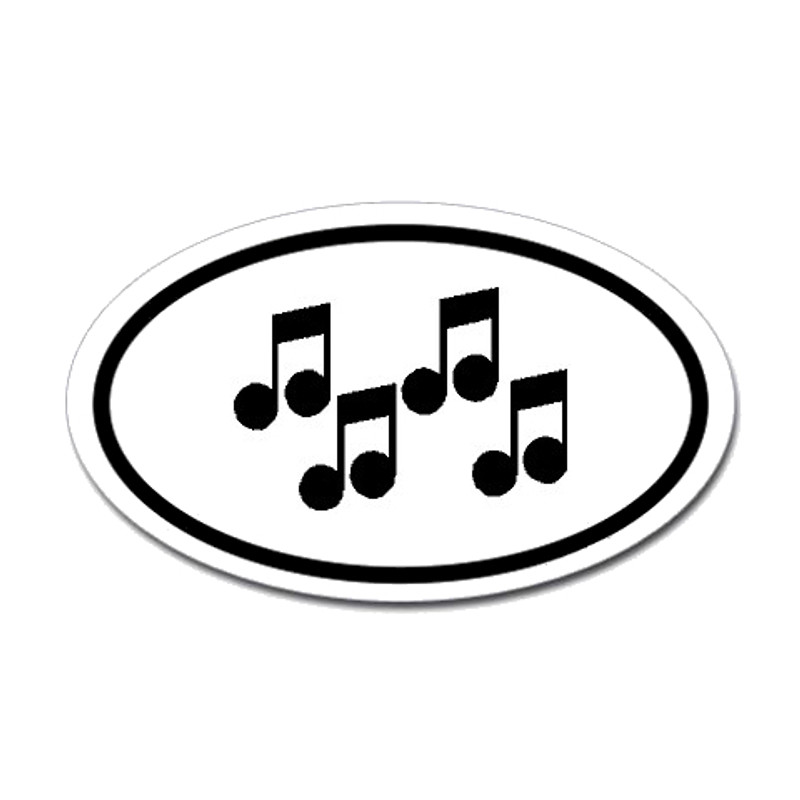 Music Oval Sticker