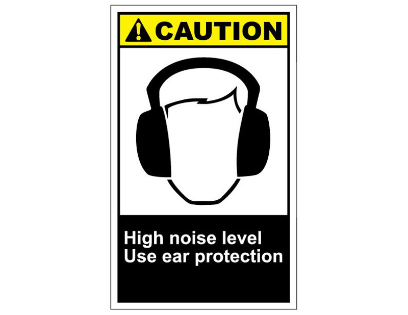 ANSI Caution High Noise Level Use Ear Protection