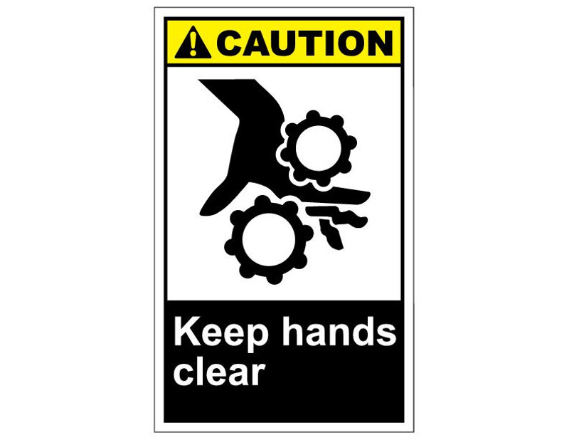ANSI Caution Keep Hands Clear