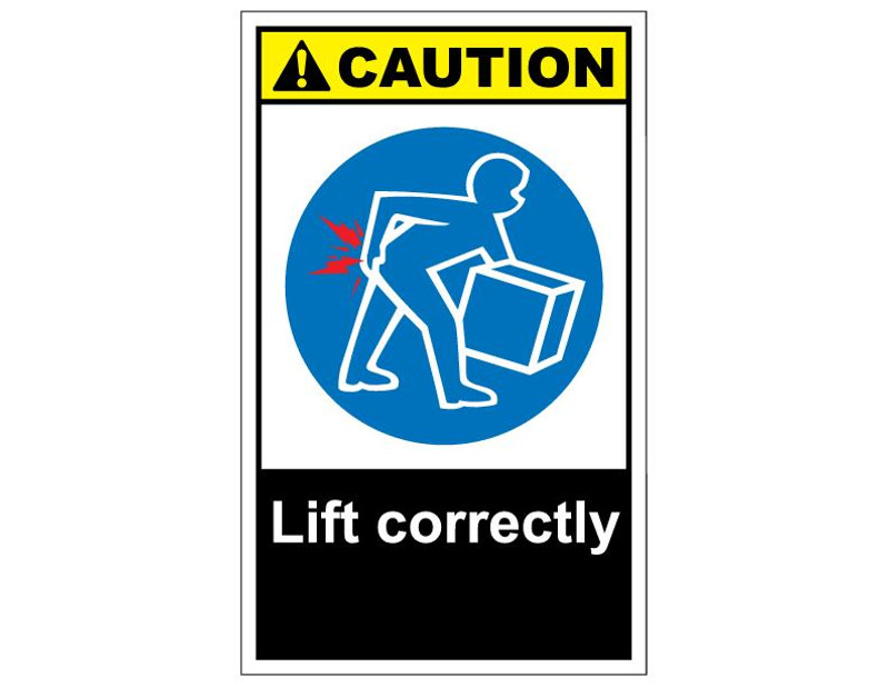 ANSI Caution Lift Correctly