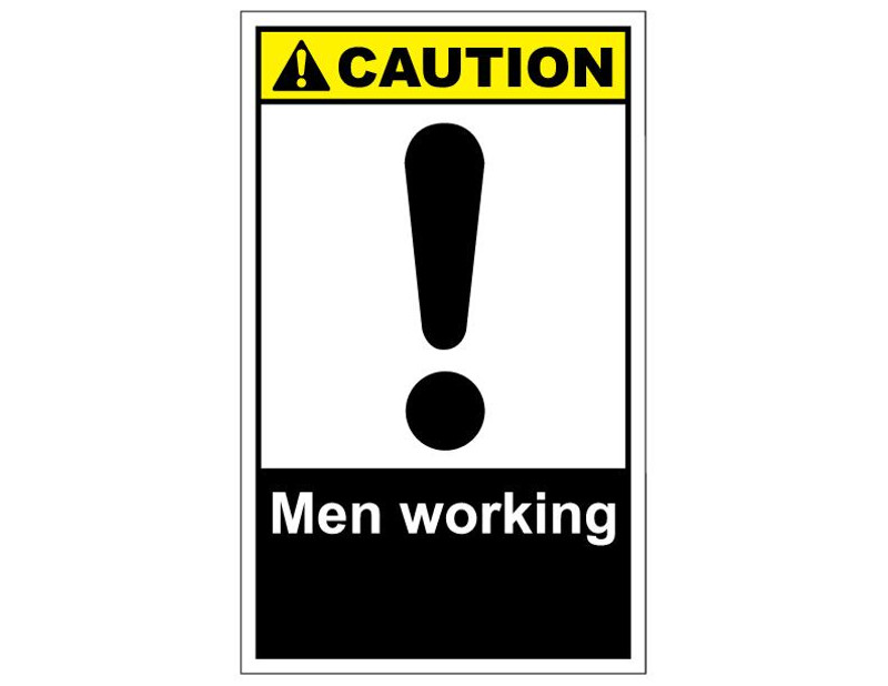 ANSI Caution Men Working