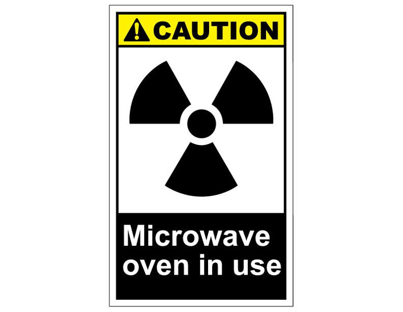 ANSI Caution Microwave Oven In Use