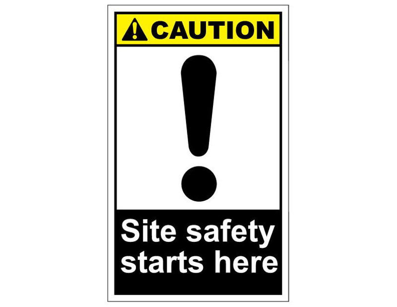 ANSI Caution Site Safety Stars Here
