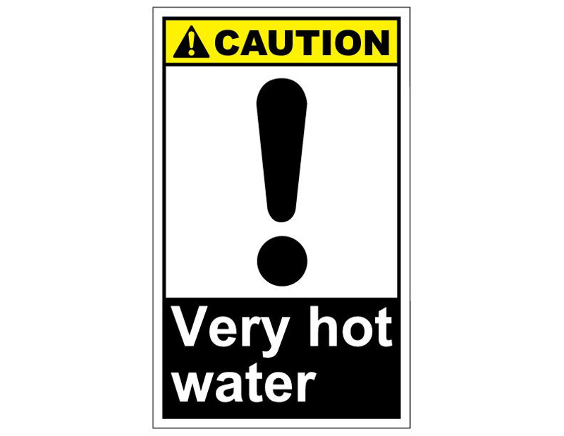 ANSI Caution Very Hot Water