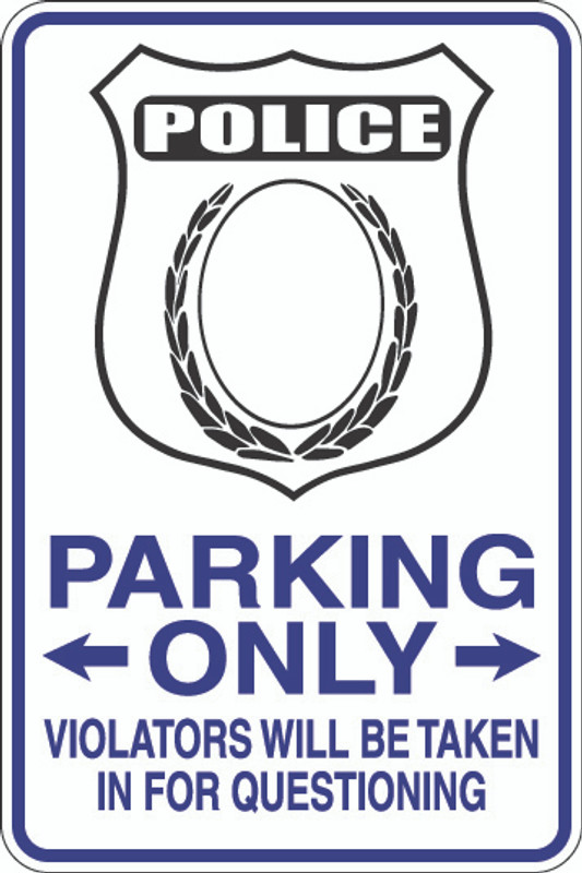 Police Parking Only Sign