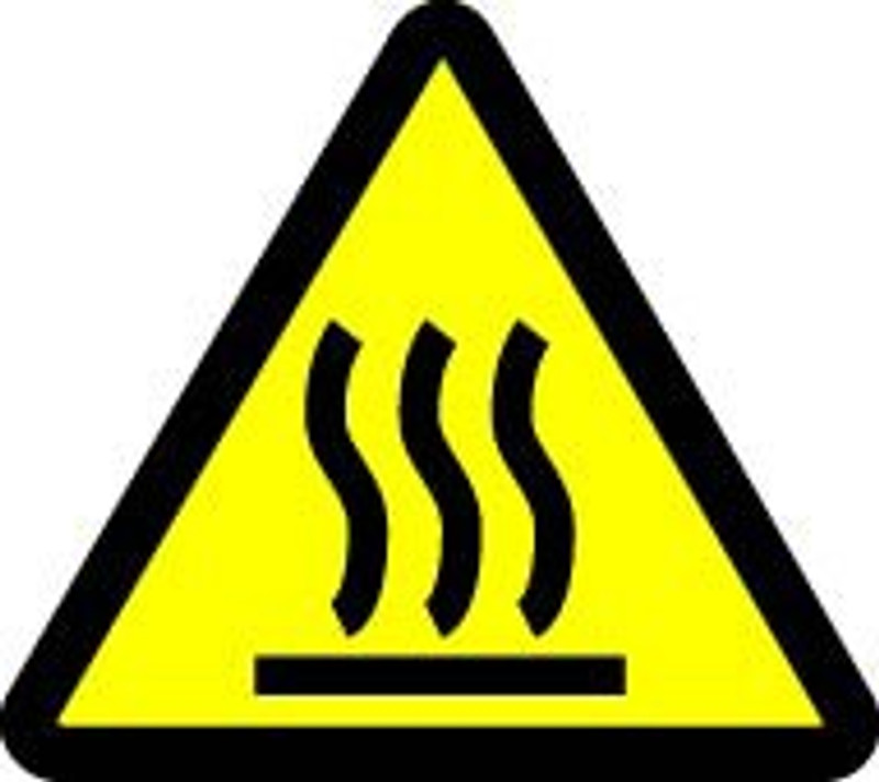 Heated Or Hot Surface Hazard (ISO Triangle Hazard Symbol)