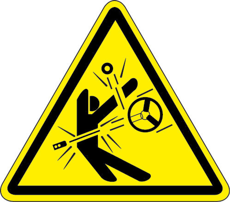 High Speed Moving Parts Hazard (ISO Triangle Hazard Symbol)