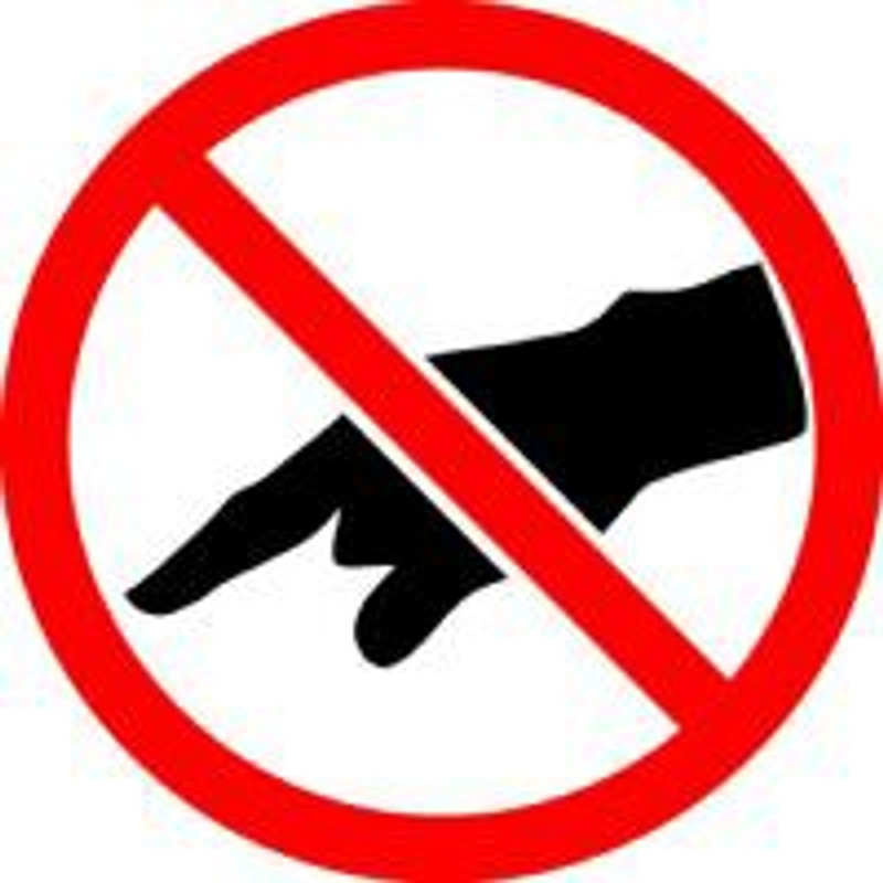 Do Not Touch (ISO Prohibition Symbol)