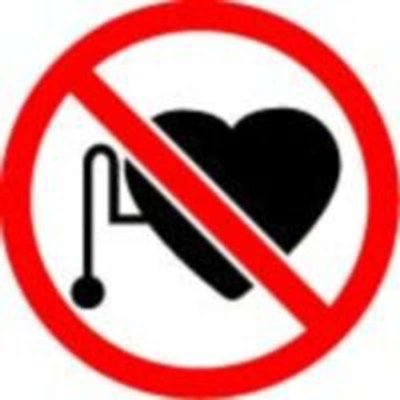 No Pacemakers (ISO Prohibition Symbol)