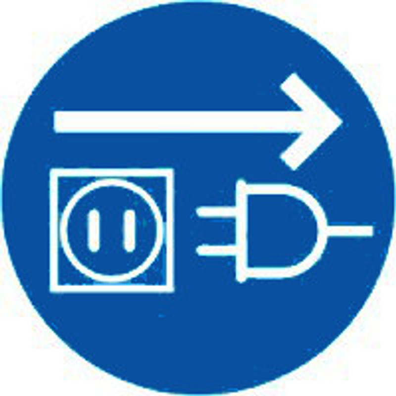 Unplug Electrical Supply (ISO Mandatory Symbol)