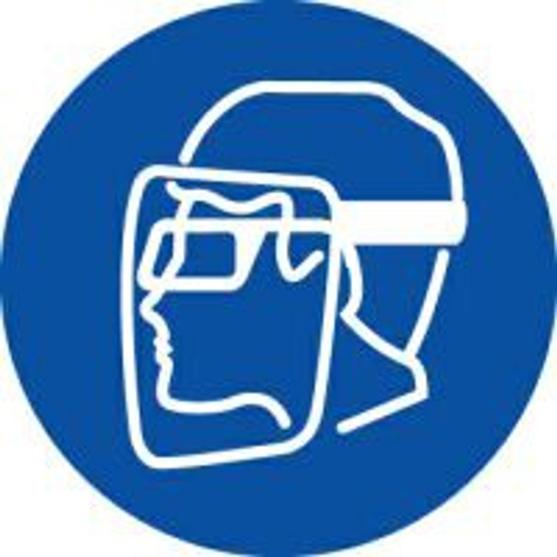 Wear Face Shield & Eye Protection (ISO Mandatory Symbol)