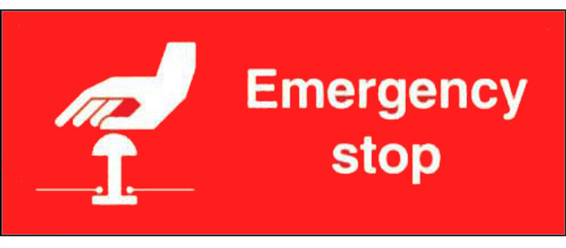 Emergency Stop Label