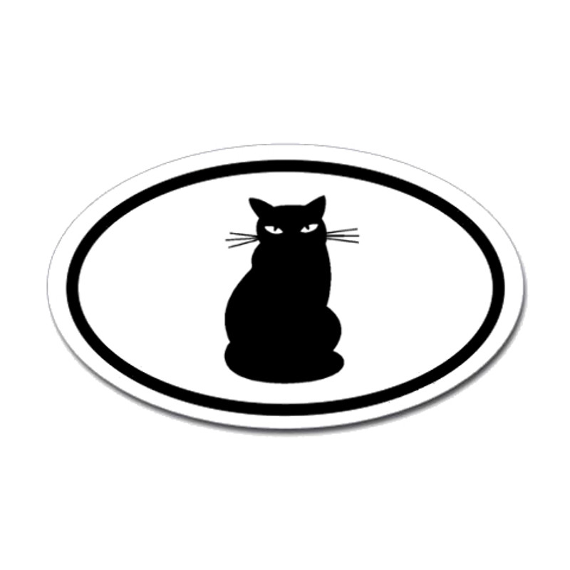 Cats Oval Bumper Sticker