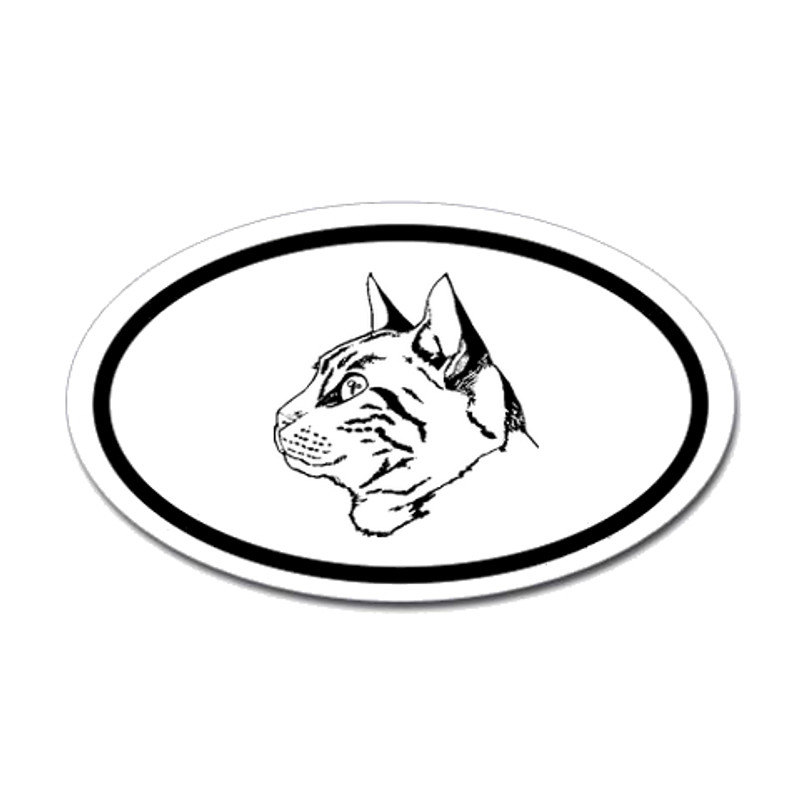 Cats Oval Bumper Sticker