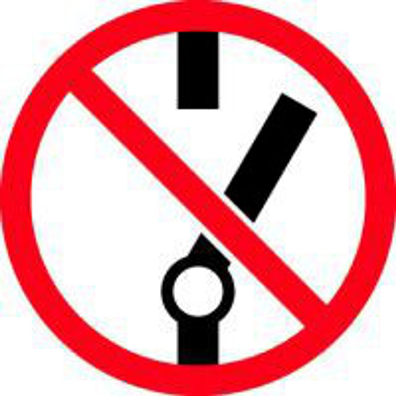 Do Not Throw Switch (ISO Prohibition Symbol)