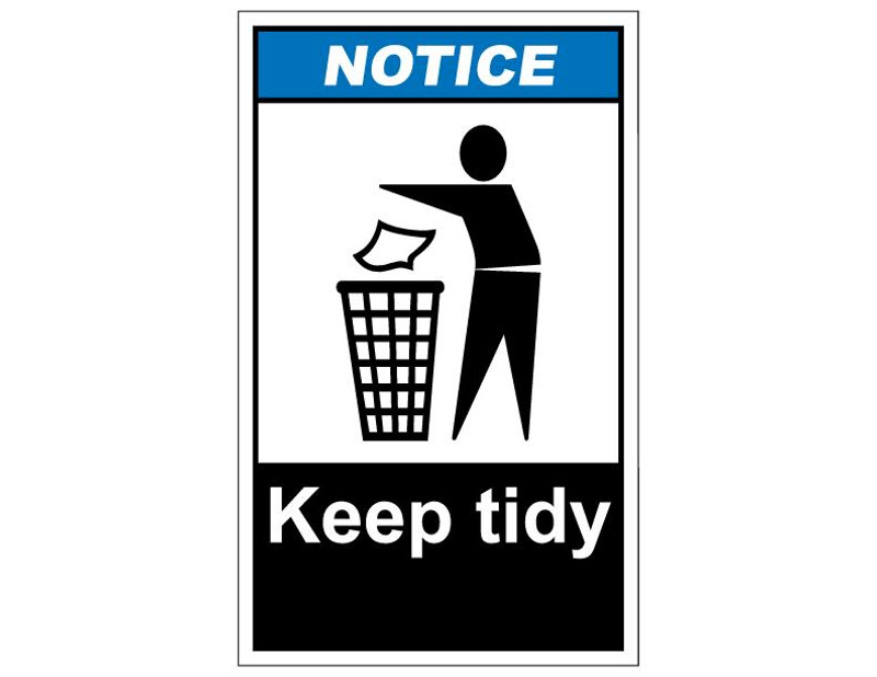 ANSI Notice Keep Tidy