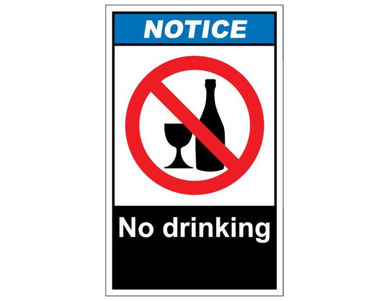 ANSI Notice No Drinking