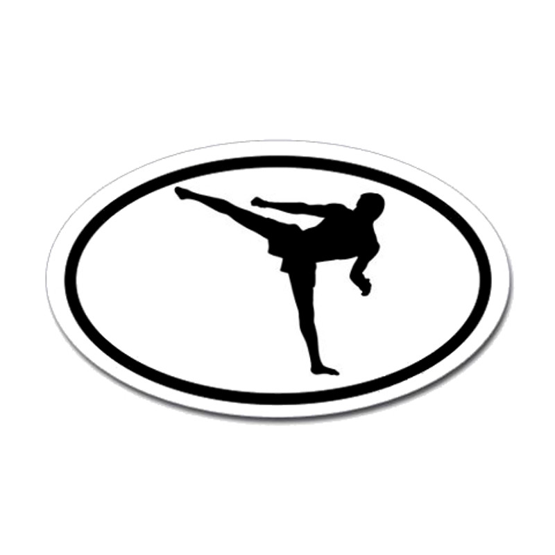 Karate Oval Bumper Sticker