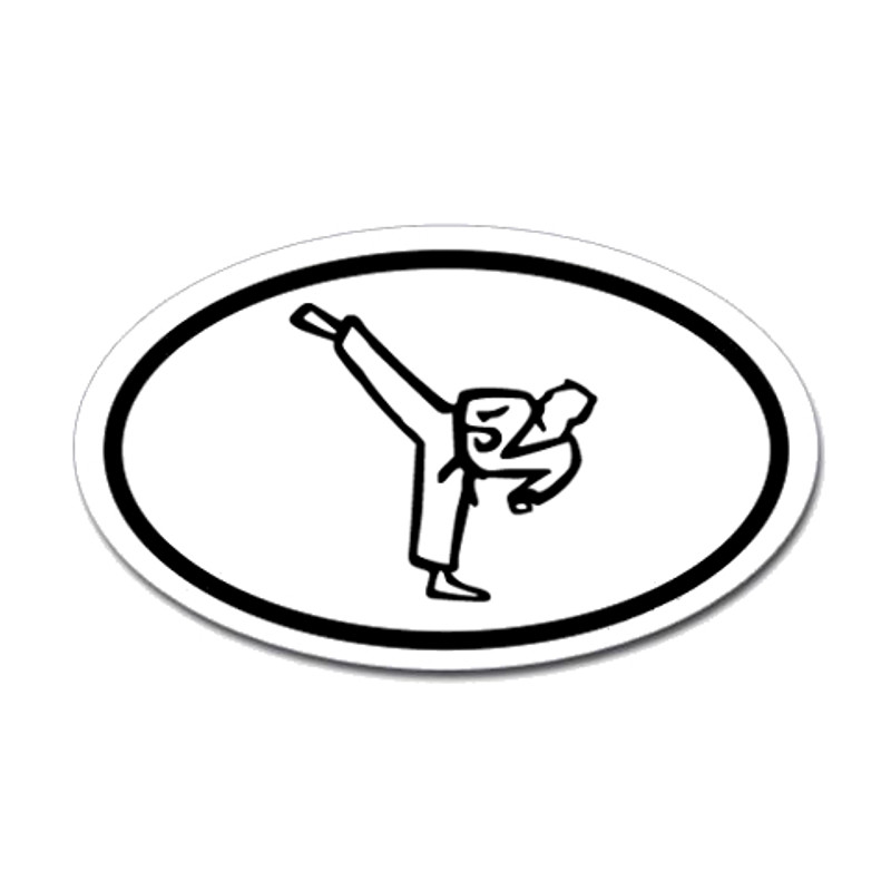 Karate Oval Bumper Sticker