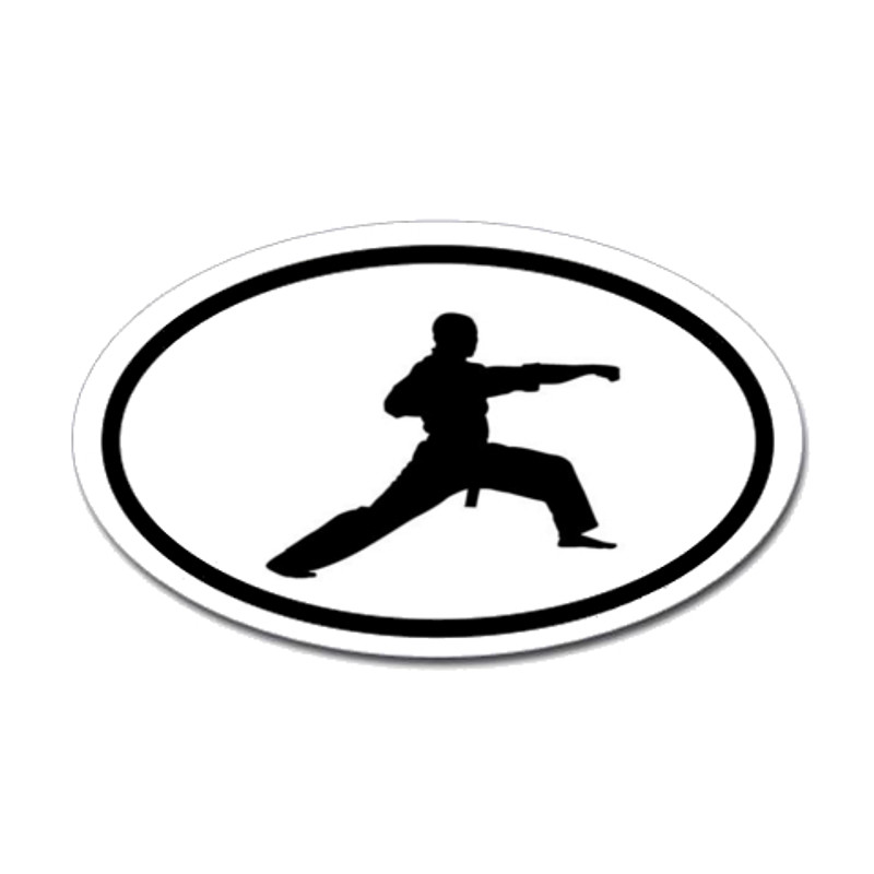 Karate Oval Bumper Sticker