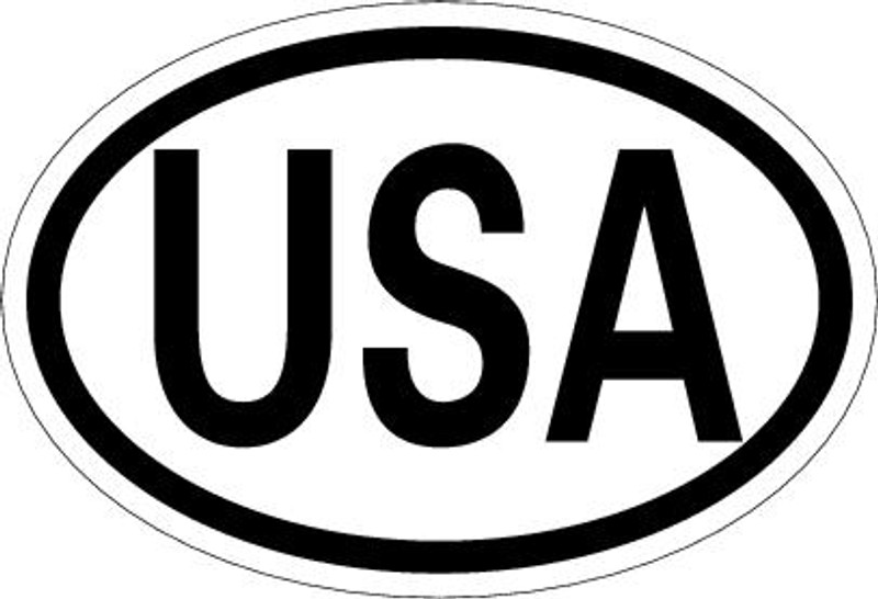 Country Registration Oval Bumper Sticker