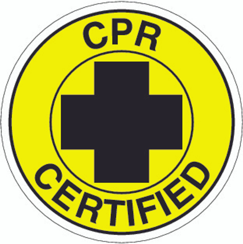 CPR Certified Hardhat Sticker