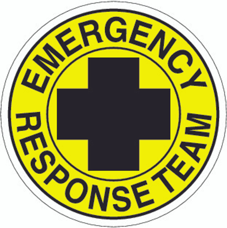 Emergency Response Team Hardhat Sticker 9504