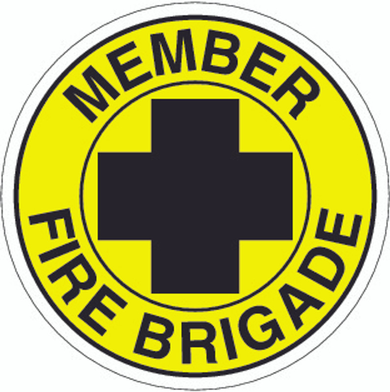 Member Fire Brigade Hardhat Sticker