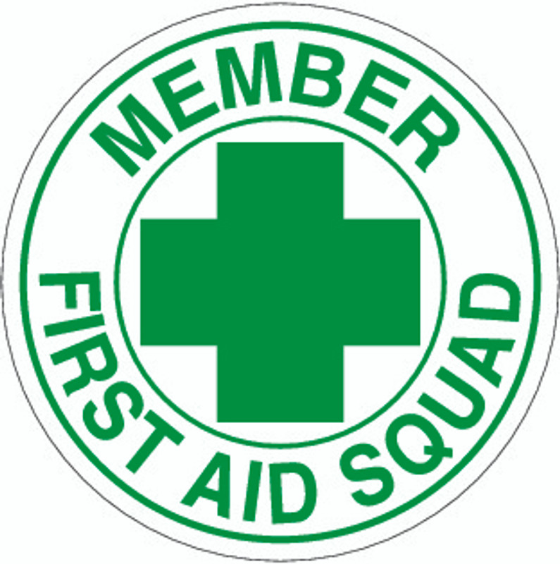 Member First Aid Squad Hardhat Sticker