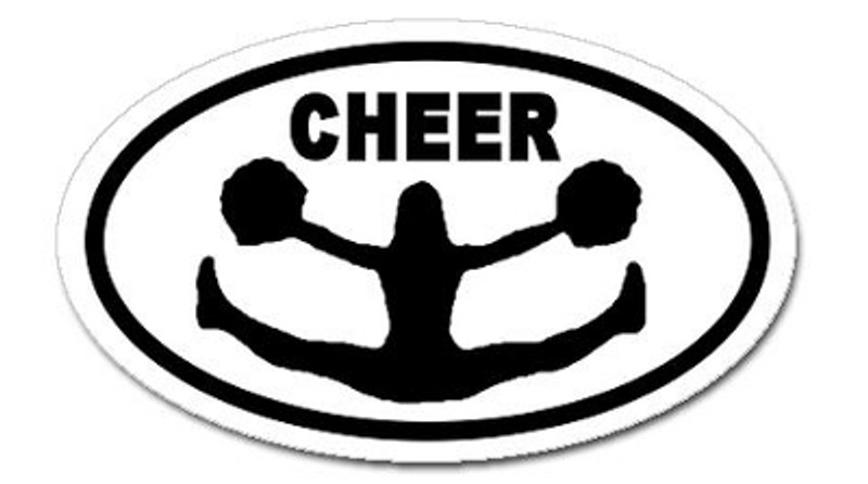 Cheer Oval Bumper Sticker