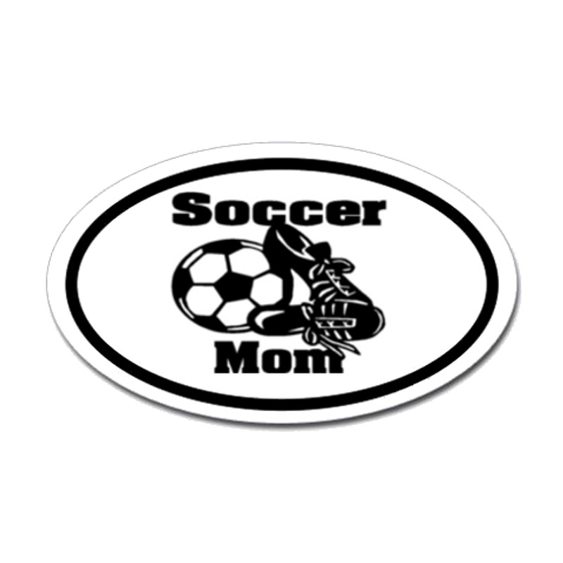 Soccer Mom Oval Bumper Sticker