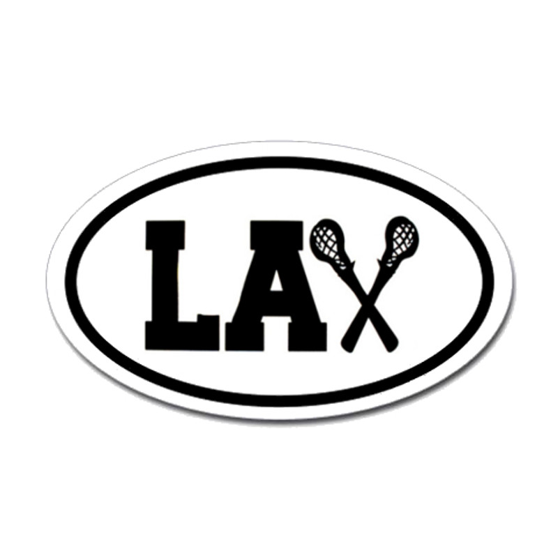 LAX Oval Bumper Sticker #3