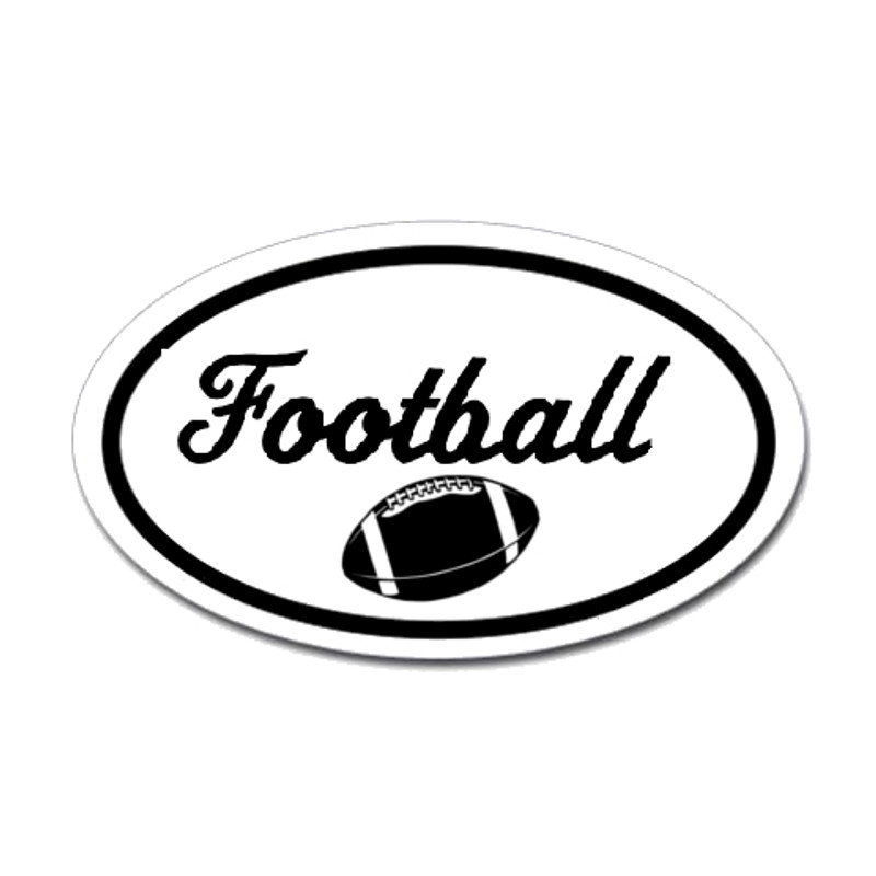 Football Oval Bumper Sticker #3