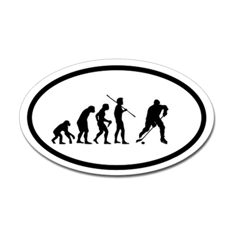 Hockey Oval Bumper Sticker #1