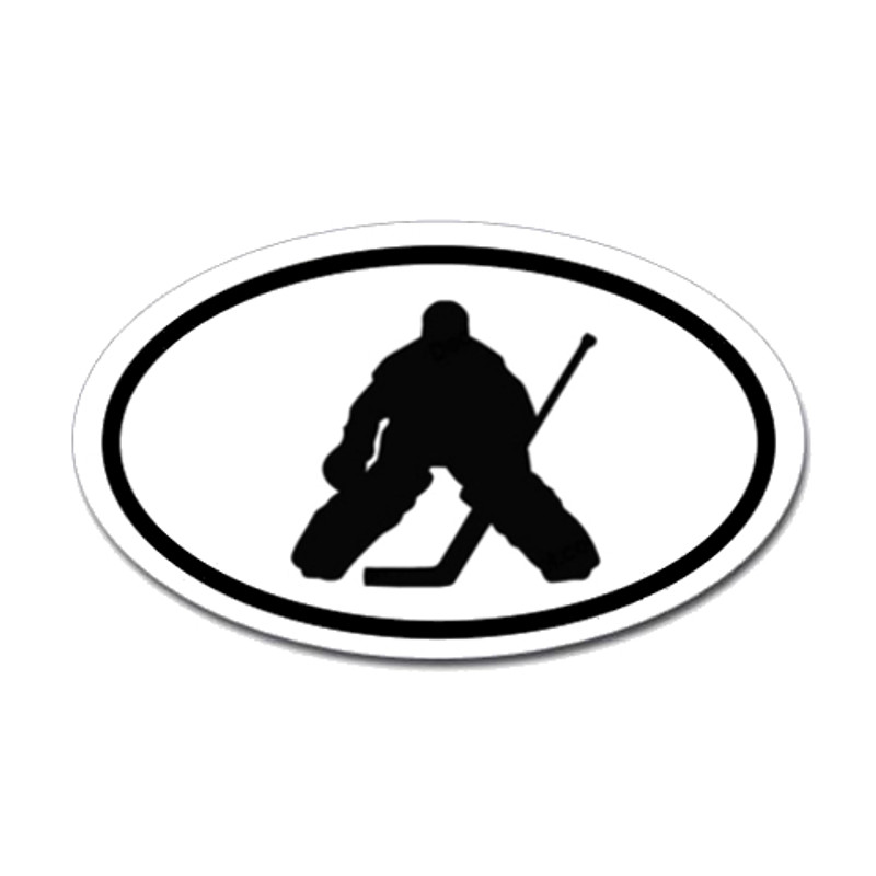 Hockey Oval Bumper Sticker #3