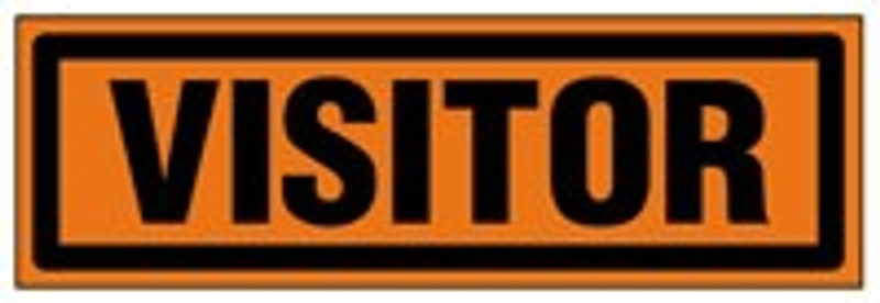 Visitor Hard Hat Sticker