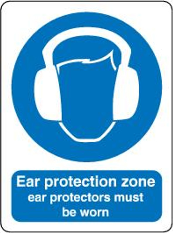 Ear Protection Zone Ear Protectors Must Be Worn