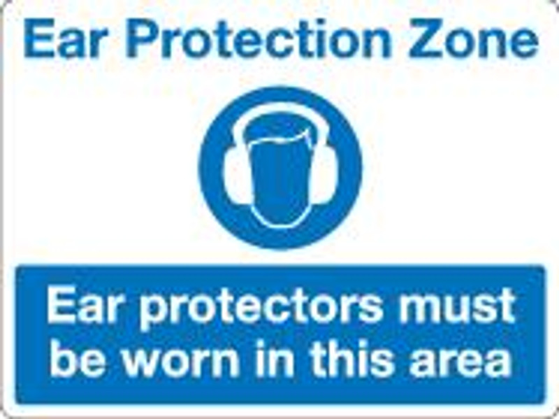 Ear Protection Zone Ear Protectors Must Be Worn In This Area